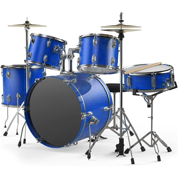 CuooteDrum Set for Adults,5 Piece Acoustic Drum Set,22 Inch Full Drum